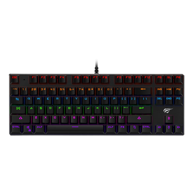 HAVIT HV-KB435L Tenkeyless Mechanical Keyboard, 87 Keys, RGB Backlights