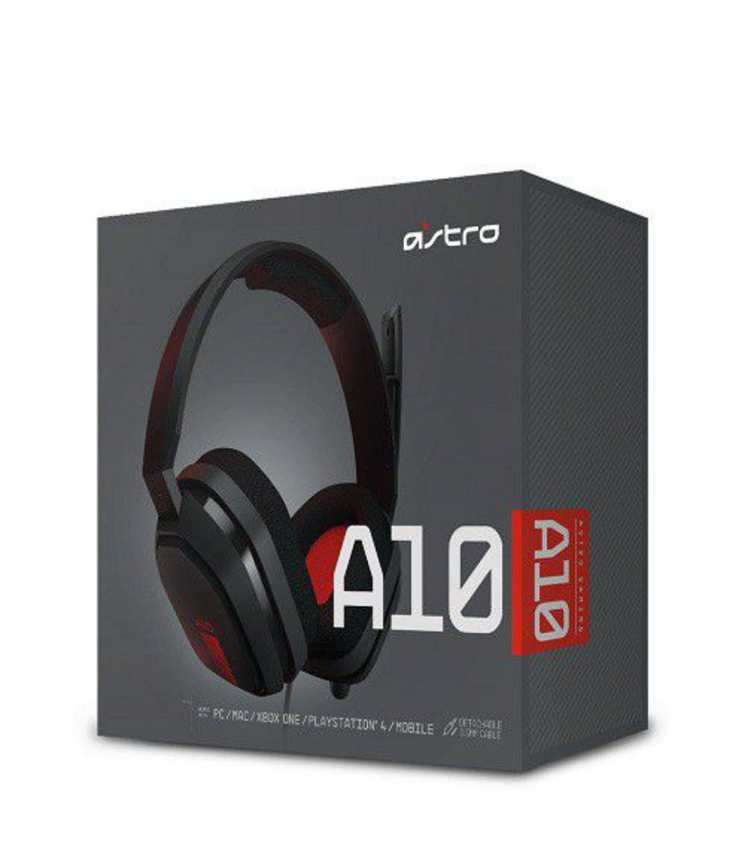 ASTRO Gaming A10 Wired Headset Compatible with PC, PS 4, Xbox, Grey/Red